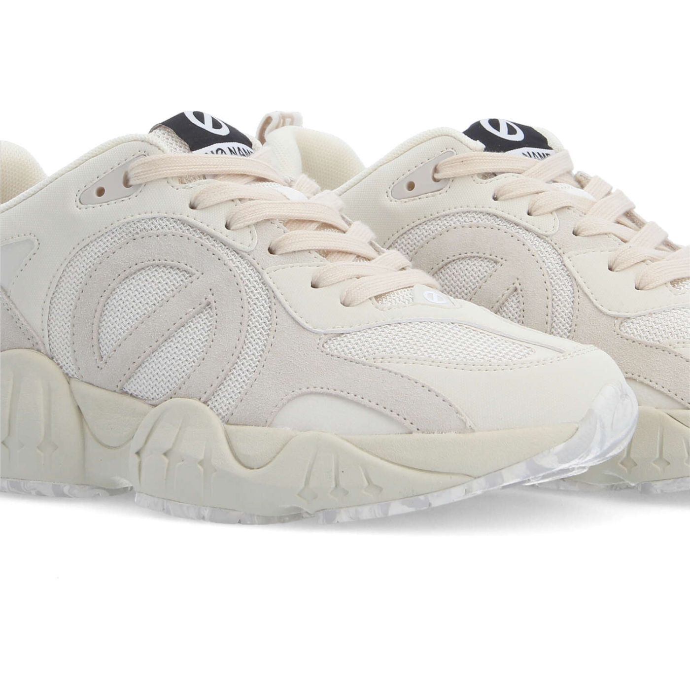 KRAZEE RUNNER M - KNIT/STAMP/STAM - BLANC CASSE/GRIS CLAIR